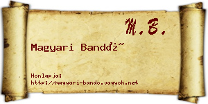 Magyari Bandó névjegykártya